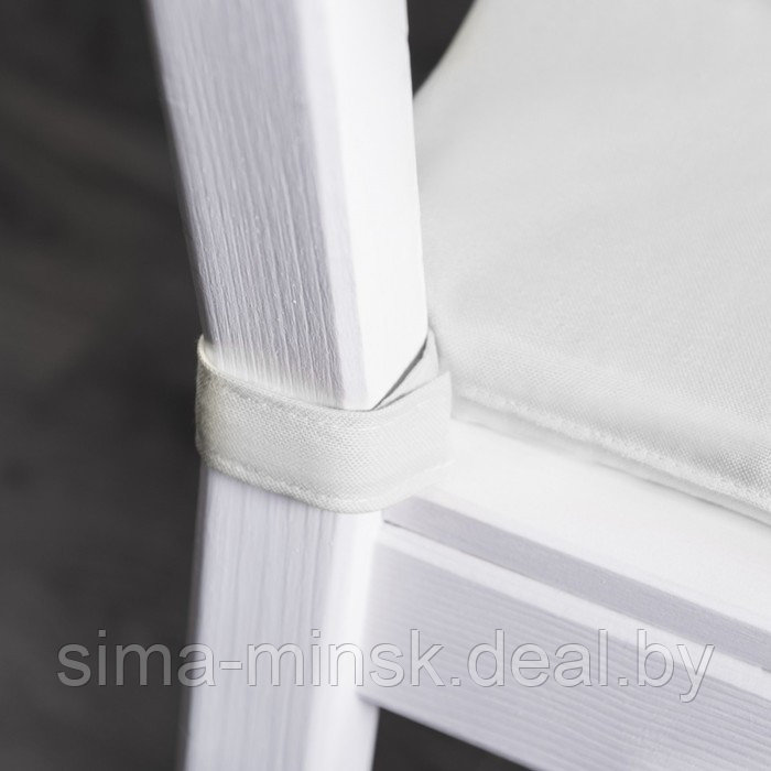 Комплект подушек для стула «Билли», размер 37 х 42 х 3 см - 2 шт, белый - фото 2 - id-p211278523
