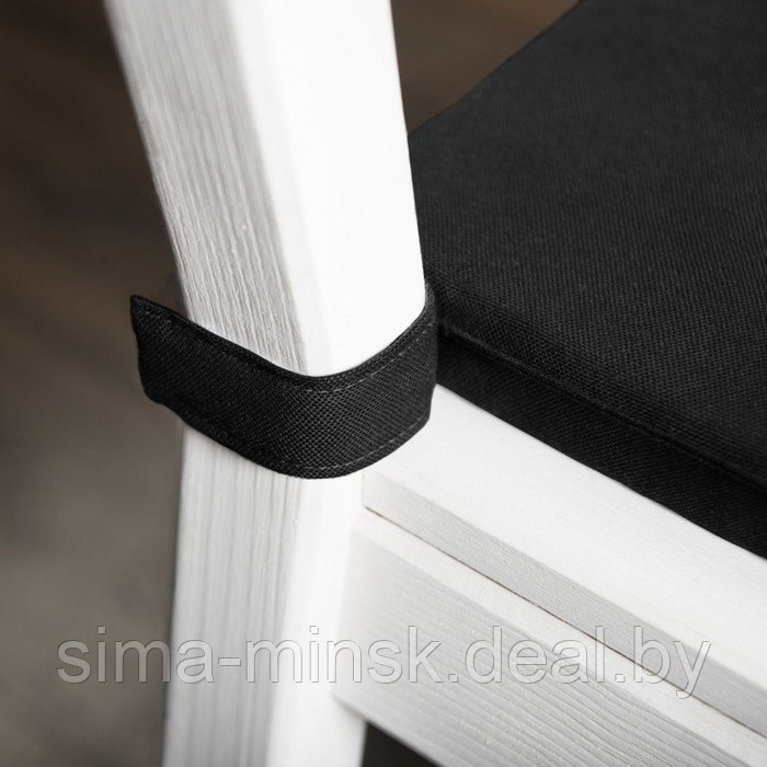 Комплект подушек для стула «Билли», размер 37х42 см, цвет чёрный - фото 2 - id-p211278526