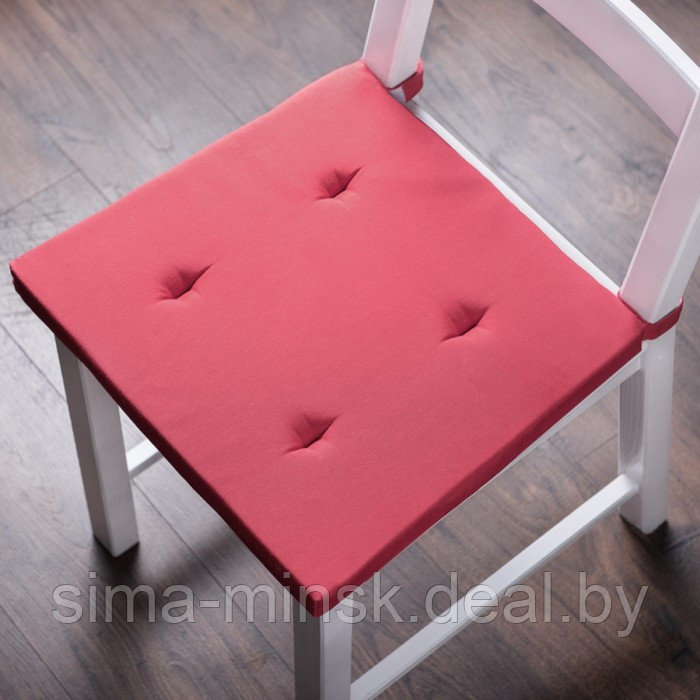 Комплект подушек для стула «Билли», размер 37 х 42 х 3 см - 2 шт, малиновый - фото 1 - id-p211278528