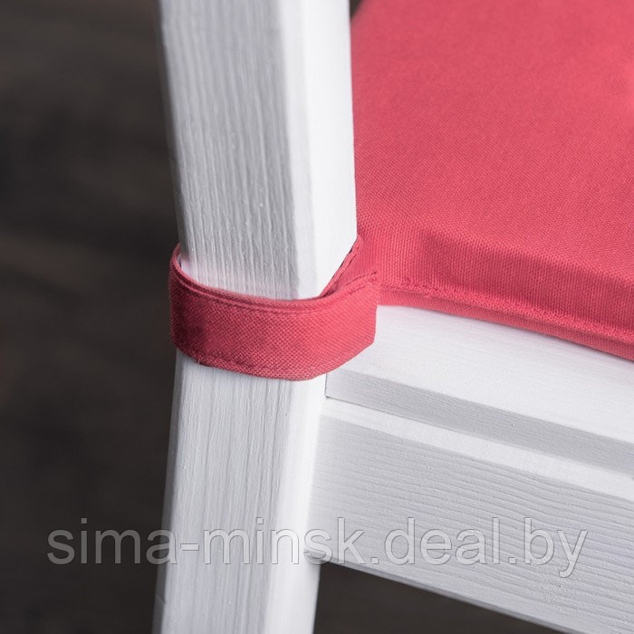 Комплект подушек для стула «Билли», размер 37 х 42 х 3 см - 2 шт, малиновый - фото 2 - id-p211278528