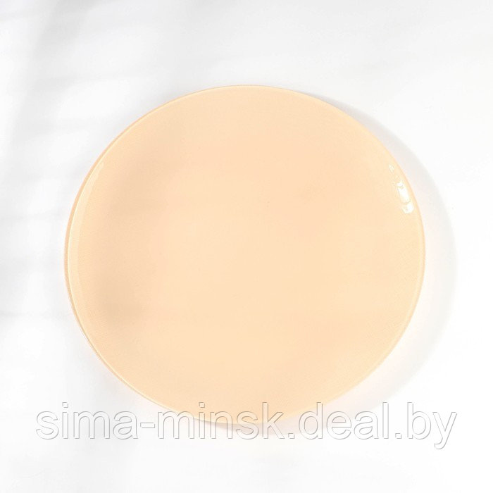 Тарелка «Айвори», стеклянная, d=28 см, цвет бежевый - фото 2 - id-p211278433