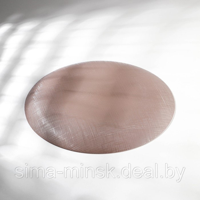 Тарелка «Мокко», стеклянная, d=28 см, цвет коричневый - фото 3 - id-p211278435