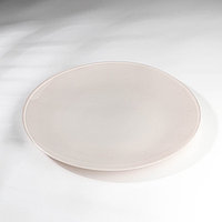 Тарелка «Капучино», стеклянная, d=28 см, цвет серый