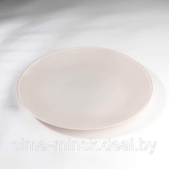 Тарелка «Капучино», стеклянная, d=28 см, цвет серый - фото 1 - id-p211278436