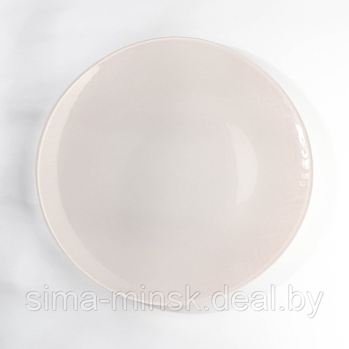 Тарелка «Капучино», стеклянная, d=28 см, цвет серый - фото 2 - id-p211278436