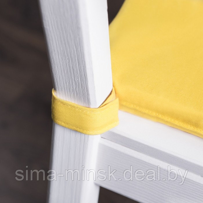Комплект подушек для стула «Билли», размер 37 х 42 х 3 см - 2 шт, жёлтый - фото 2 - id-p211278517