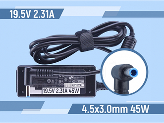 Блок питания (зарядное) для ноутбука HP TPN-CA14 19.5V, 2.31А, 4.5x3.0 с иглой, 45 Вт, оригинал