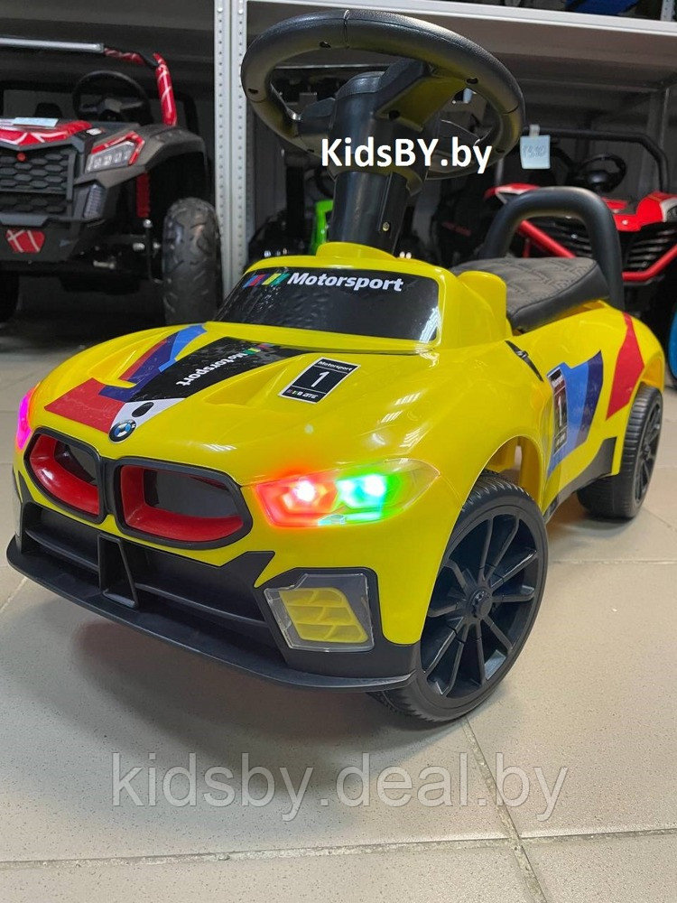 Детский толокар RiverToys F003FF (желтый) BMW - фото 1 - id-p211197112