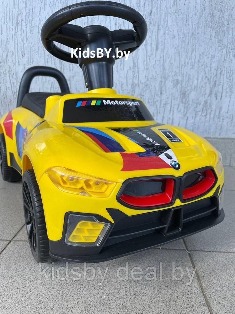 Детский толокар RiverToys F003FF (желтый) BMW - фото 3 - id-p211197112