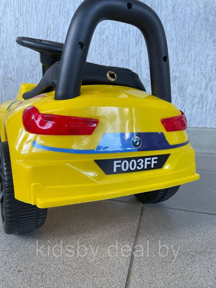 Детский толокар RiverToys F003FF (желтый) BMW - фото 6 - id-p211197112
