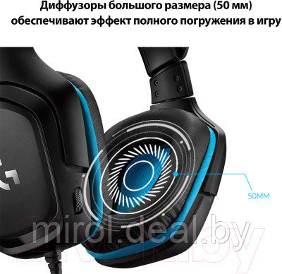 Наушники-гарнитура Logitech G432 / 981-000770 - фото 5 - id-p211283714