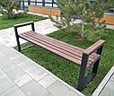 Садовая лавочка (мебель в сад), из металла, белый, фото 7
