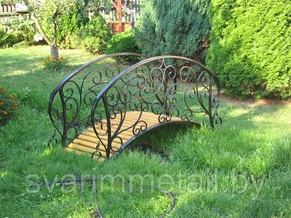 Мостик декоративный в сад, бронза - фото 5 - id-p211290900