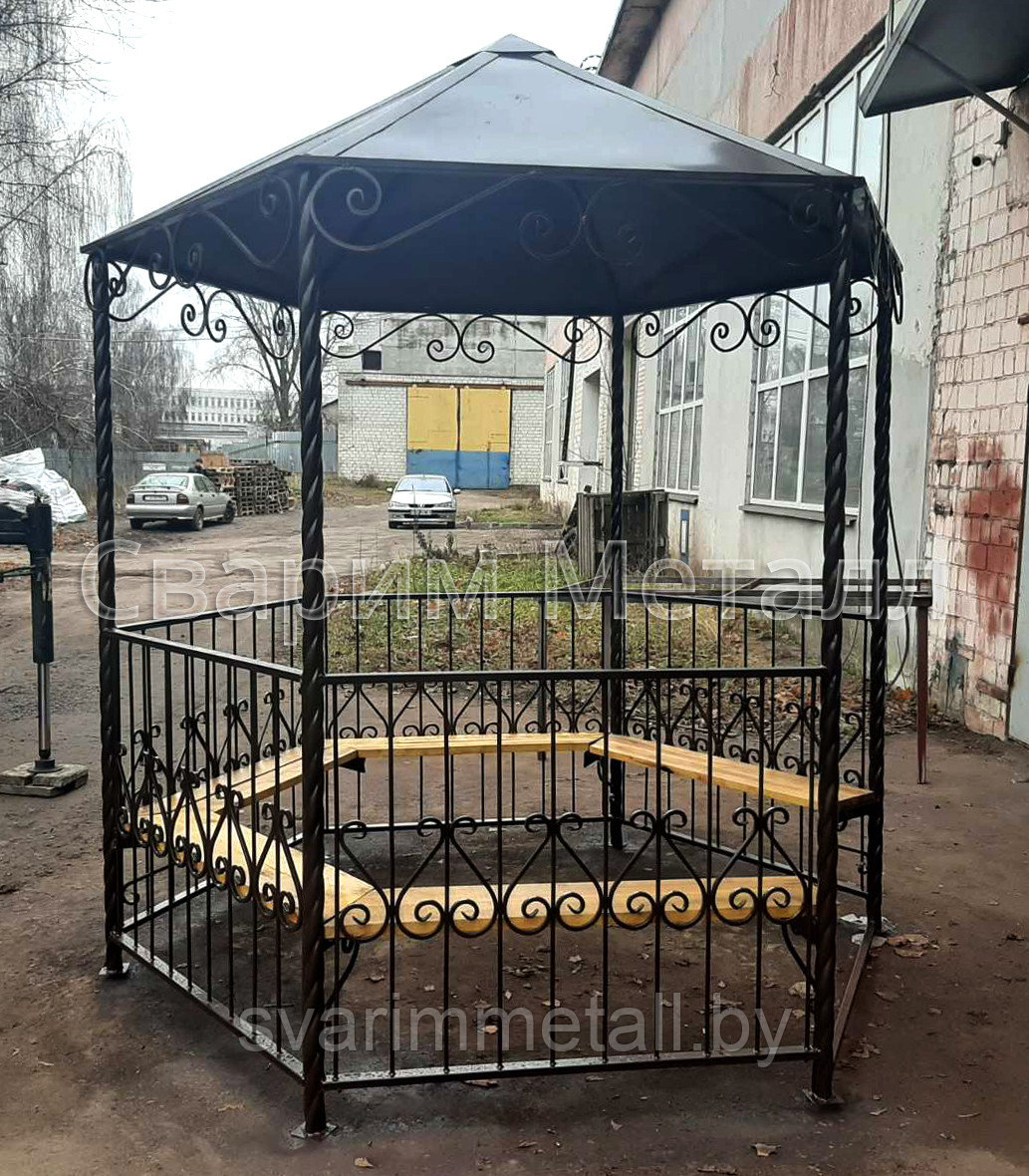 Беседки в сад, из металла, черный