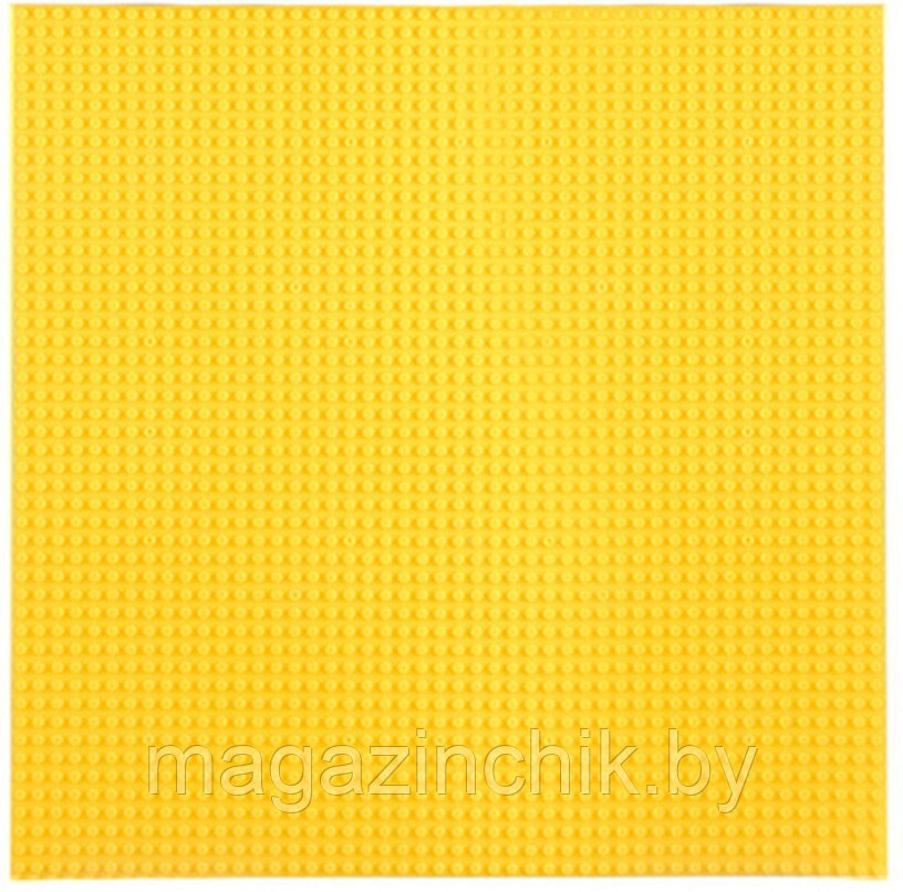 Пластина желтая для конструкторов, 40*40 см, аналог Лего