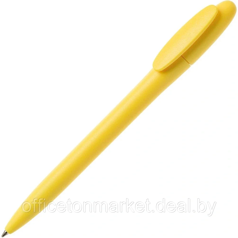 Ручка шариковая автоматическая "Bay MATT", 1.0 мм, матовый желтый, стерж. синий - фото 1 - id-p203001689