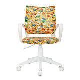 Кресло детское Бюрократ 1W, ткань, пластик, оранжевый бэнг, фото 2