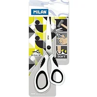 НОЖНИЦЫ Milan "SOFT", 20.5 СМ, БЕЛЫЙ, ЧЕРНЫЙ