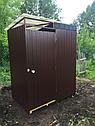 Летний душ (дачный, садовый), из профлиста (профнастила), с раздевалкой, зеленый, фото 5