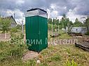 Летний душ (дачный, садовый), из профлиста (профнастила), с раздевалкой, зеленый, фото 6