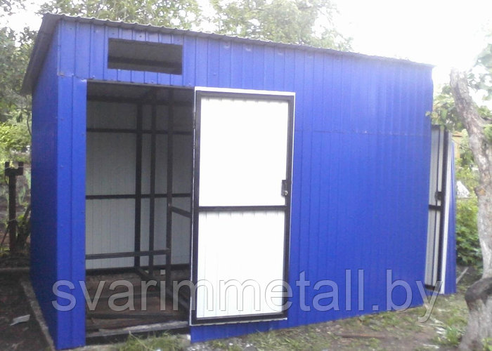 Хозблок из металла, профлист (профнастил), синий (ID#211303458), цена ...