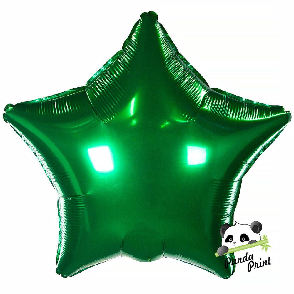 Шар фольгированный (18"/46 см) Звезда, зеленый