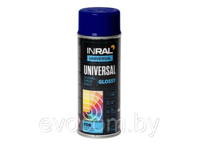 Краска-эмаль аэроз. универсальная чернильный INRAL 400мл (5022) (Цвет чернильный глянц.)