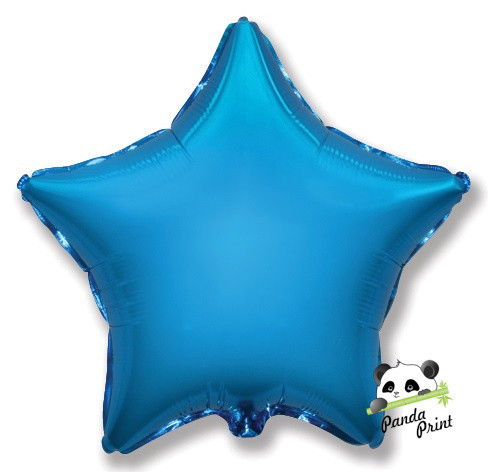 Шар фольгированный (18"/46 см) Звезда, синий - фото 1 - id-p211304411