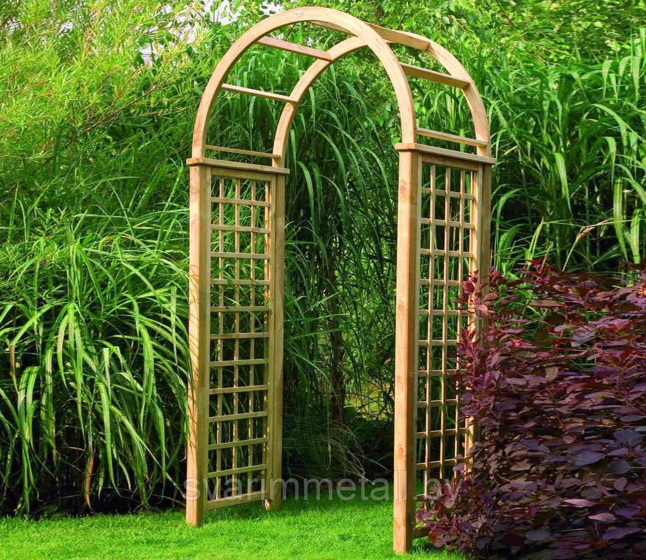 Садовая арка, из металла, белый - фото 9 - id-p211304656