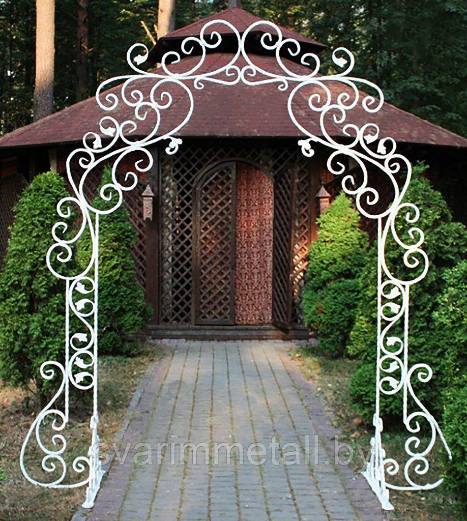 Садовая арка, из металла, под золото - фото 4 - id-p211304809