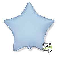 Шар фольгированный (18"/46 см) Звезда, голубой, Макарунс