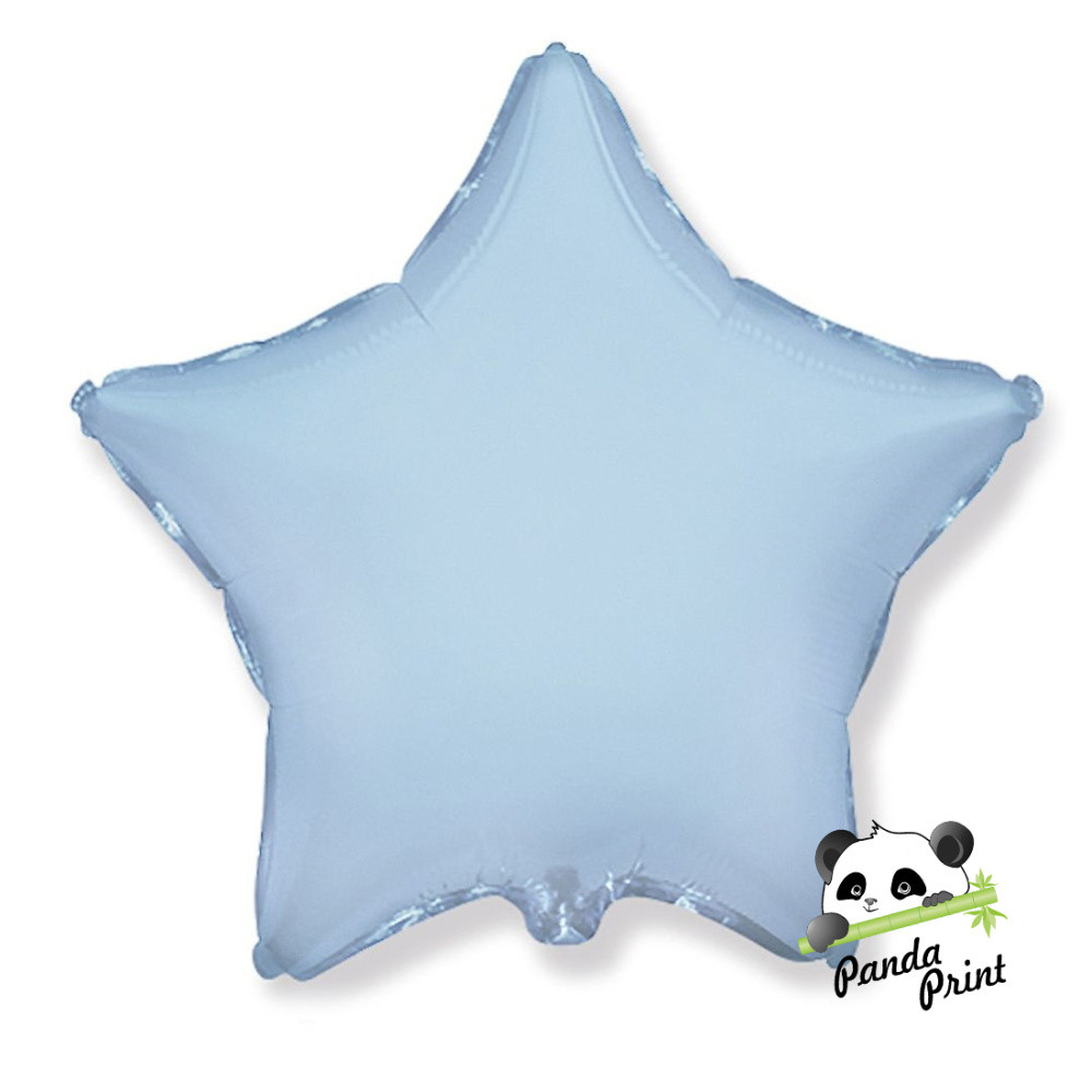 Шар фольгированный (18"/46 см) Звезда, голубой, Макарунс - фото 1 - id-p211304967