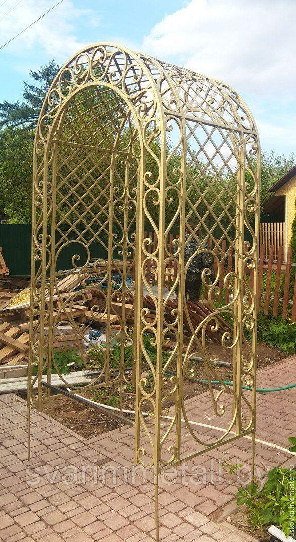Садовая арка, из металла, с элементами ковки (с ковкой), черный - фото 5 - id-p211304981