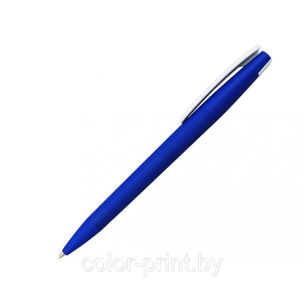 Пластиковая шариковая ручка, синий/белый, Z-PEN, поверхность СофтТач