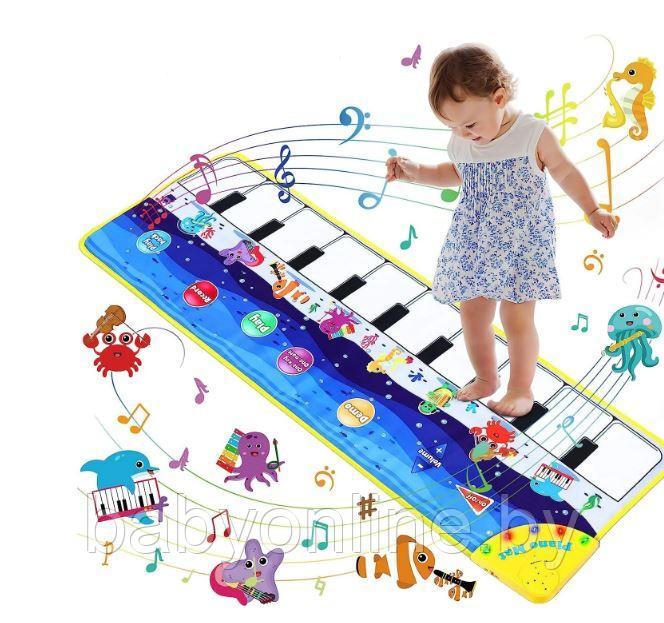 Игрушка детский коврик пианино свет, звук арт Y2555