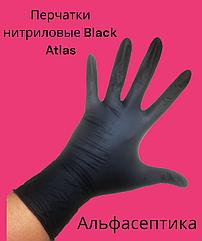 ПЕРЧАТКИ НИТРИЛОВЫЕ универсальные Black Atlas размер L (8,5-9) , цвет черный, упаковка 200 штук (+20% НДС)