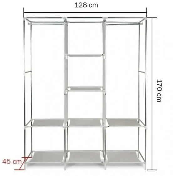 Складной шкаф Storage Wardrobe mod.88130 130 х 45 х 170 см. Трехсекционный - фото 5 - id-p200254465