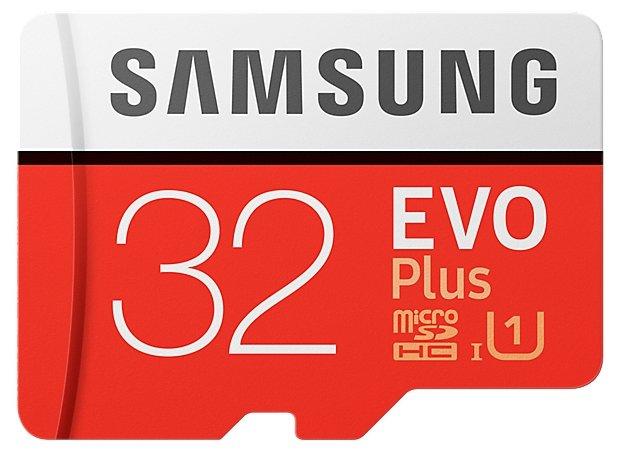 Карта памяти Samsung EVO+ microSDHC 32GB + адаптер [MB-MC32GA] - фото 1 - id-p211306006