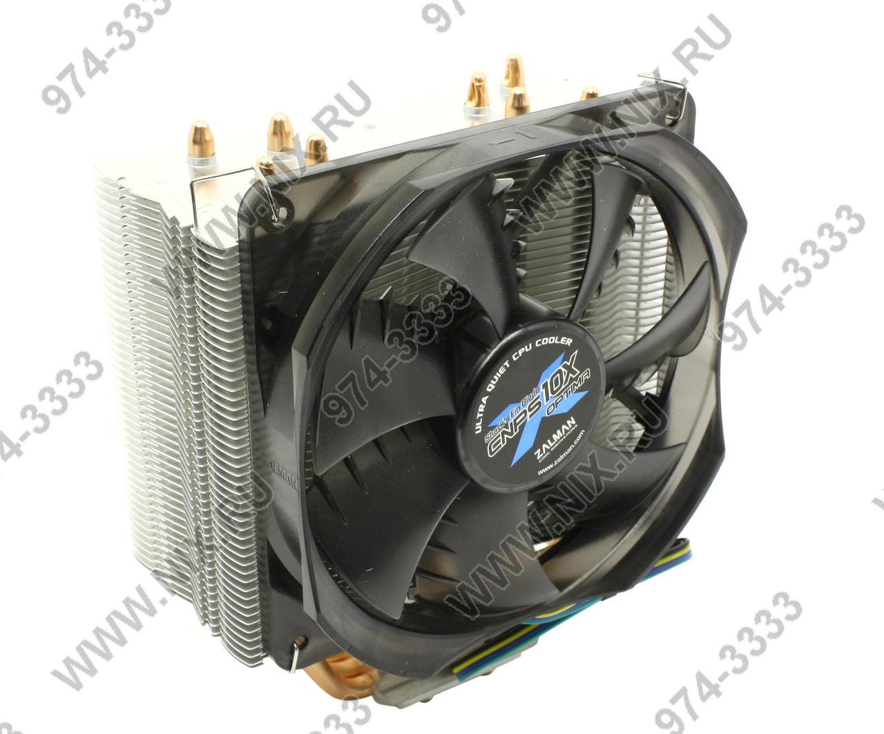 ZALMAN CNPS10X Optima(2011) (4пин, 775/1155/1366/AM2/AM3/FM1, 17-28дБ, 1000-1700 об/мин, Al+теп.трубки)