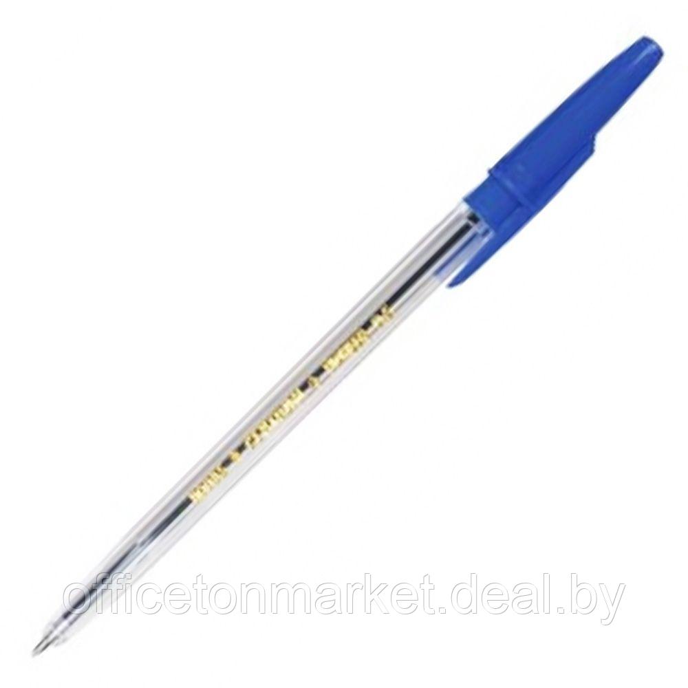 Ручка шариковая "Pioneer", 0.5 мм, прозрачный, стерж. синий - фото 1 - id-p211306258