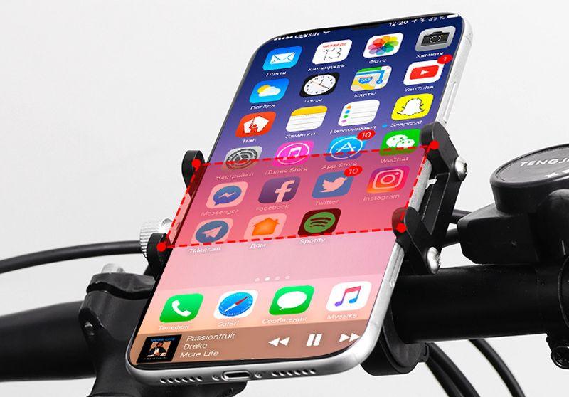 Держатель для телефона на велосипед, мотоцикл, самокат, коляску - металлический велодержатель для смартфона - фото 3 - id-p211314367
