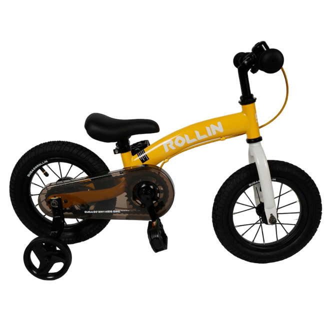 Детский беговел-велосипед Трансформер Bubago Rollin BG-112-2 Yellow Жёлтый - фото 1 - id-p211314481