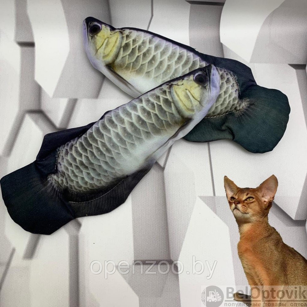 Игрушка для кошки Живая рыбка с подвижным хвостом / работает от USB, 28 см Рыба-клоун - фото 7 - id-p211315488