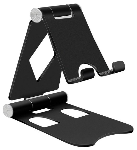 Настольная подставка - держатель для телефона или планшета MOD02, алюминий, черный 557231 - фото 1 - id-p211314393