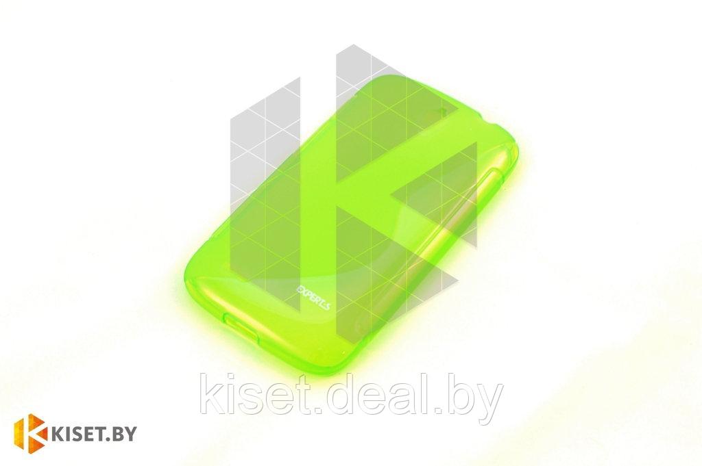 Силиконовый чехол для Sony Xperia T3, зеленый с волной - фото 1 - id-p211328698