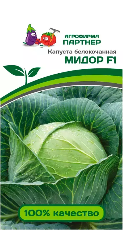 Капуста б/к Мидор F1 0,3г Партнер