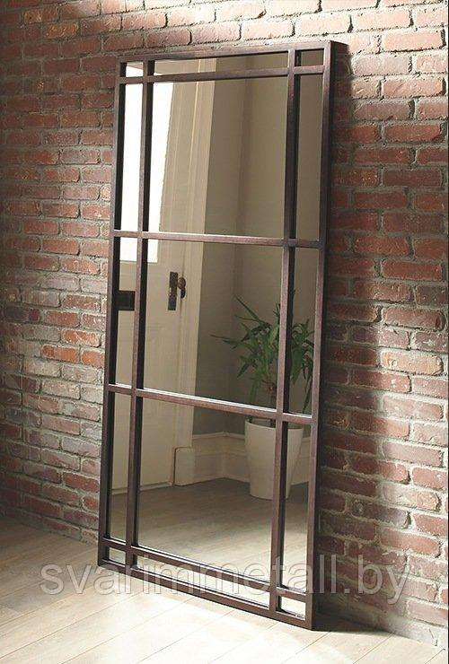 Зеркало в стиле лофт (LOFT), металлический каркас (оправа)
