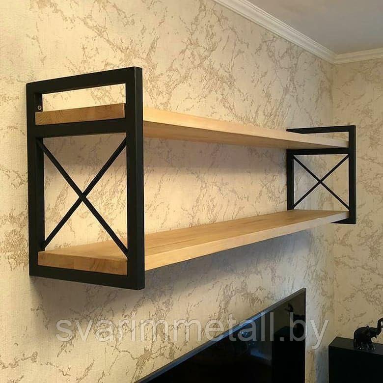 Полка навесная, в стиле лофт (LOFT)