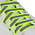 Шнурки с плоск сечением со светоотраж полосой 10мм 70см (пара) зелёный неон, фото 2