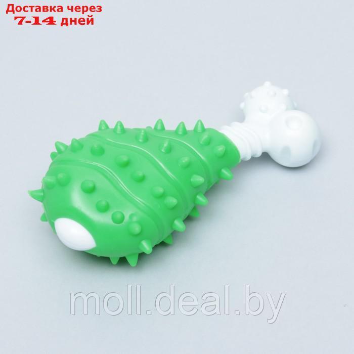Игрушка двухслойная (твердый и мягкий пластик) "Голень", 12 см, зелёная - фото 2 - id-p211325398
